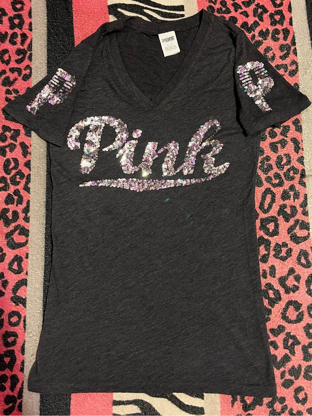 Vintage PINK Victoria's Secret sequins shirt